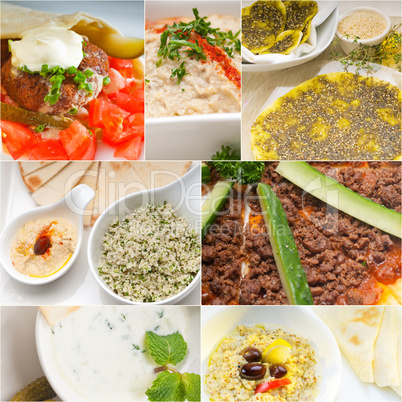 Arab middle eastern food collage