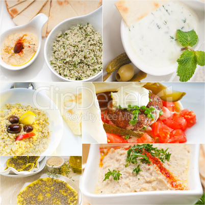 Arab middle eastern food collage