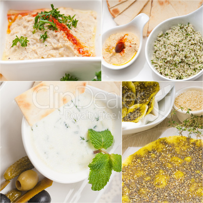 Arab middle eastern food collage