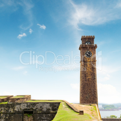 clock on the tower (Galle, Sri Lanka)