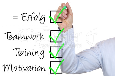 Businessman mit Business Erfolg Konzept Training Motivation und