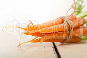 baby carrots bunch tied with rope