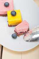 strawberry and mango mousse dessert cake