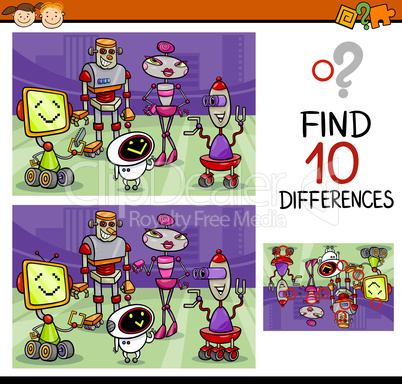 finding differences game cartoon