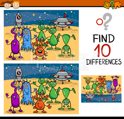 finding differences game cartoon