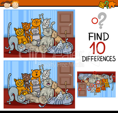 finding differences game cartoon