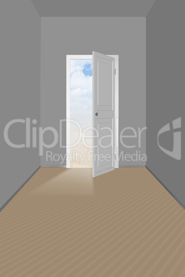 Door in empty room