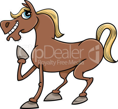 farm horse cartoon illustration