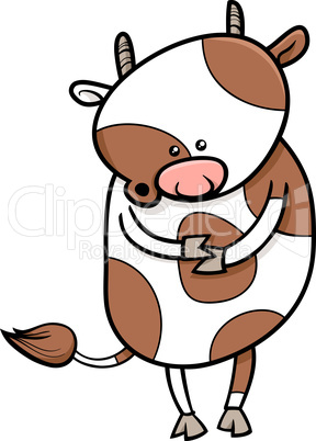 farm cow cartoon illustration