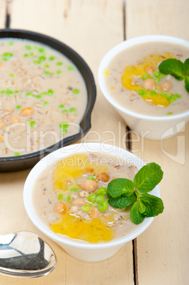 Hearty Middle Eastern Chickpea and Barley Soup