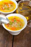 Syrian barley broth soup Aleppo style