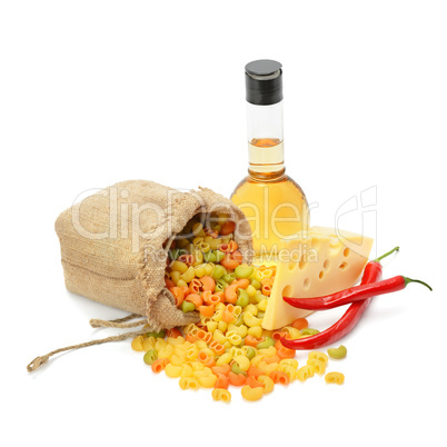 macaroni, cheese and olive oil