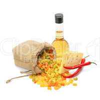 macaroni, cheese and olive oil