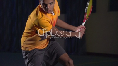Tennis shots: Backhand (macro)