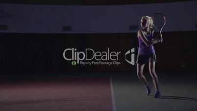 Tennis shots: Slice (slow motion)
