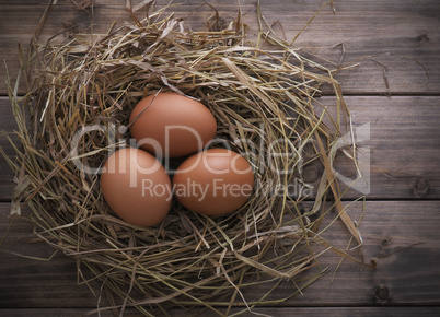 Eggs in hay