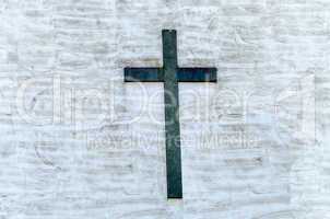 Wand mit Kreuz