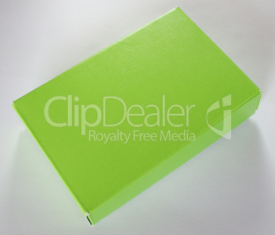 Green yellow paper box