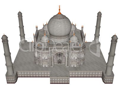 Taj Mahal mausoleum - 3D render