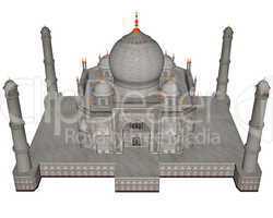 Taj Mahal mausoleum - 3D render