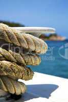 asia in the  kho tao bay isle white  ship   rope  and south anch
