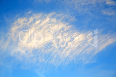 in the blue sky white soft clouds and  background