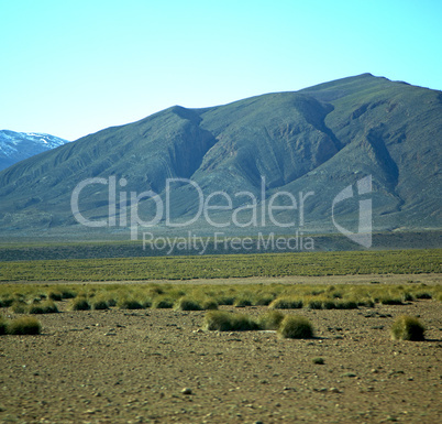 valley in   africa morocco the atlas dry mountain ground isolate