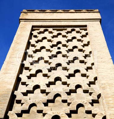 the history in maroc africa  minaret religion and  blue    sky