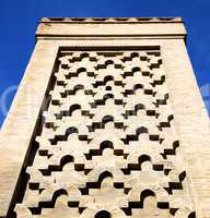 the history in maroc africa  minaret religion and  blue    sky