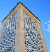 the history in maroc africa  minaret religion and  blue    sky