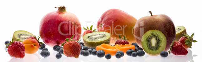 Wide Selection Of Fruit Isolated On White