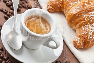 Espresso with croissant