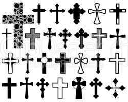 Set of different crosses