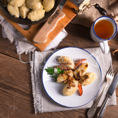 szare kluski - Polish potato dumplings