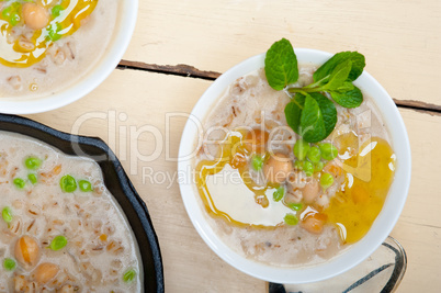 Hearty Middle Eastern Chickpea and Barley Soup