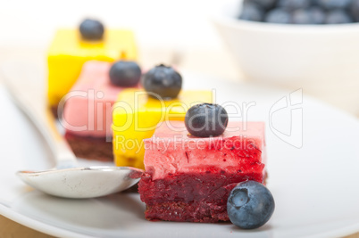 strawberry and mango mousse dessert cake