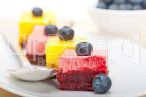 strawberry and mango mousse dessert cake