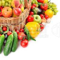 fruit and vegetable in basket