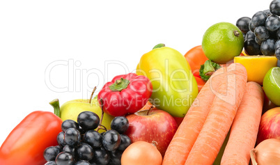 set fruit and vegetables