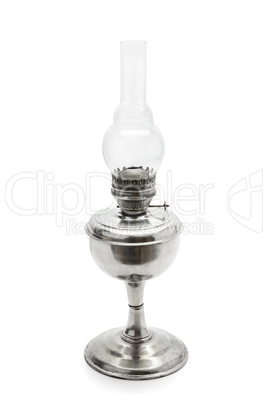 kerosene lamp isolated on white background