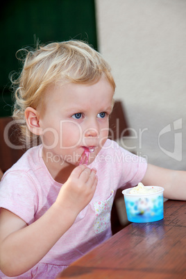 Child eating ice cream