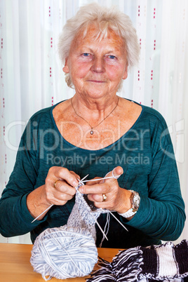 Grandma when knitting