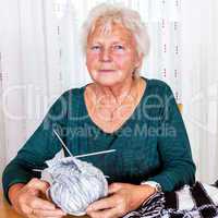 Grandma when knitting