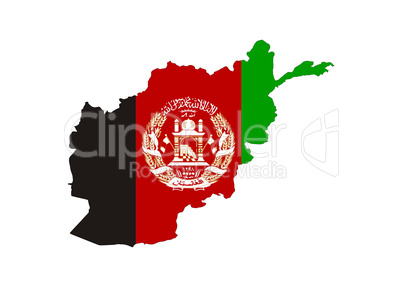 afghanistan flag map