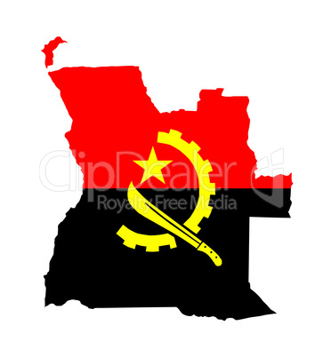 angola flag map