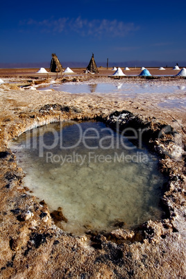 salt lake desert in tunisia
