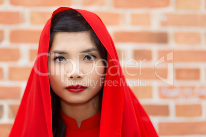 Serene elegant young Vietnamese woman