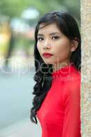 Attractive serious young Vietnamese woman
