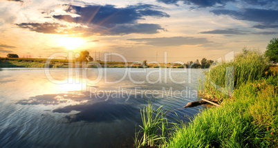 Clouds in river