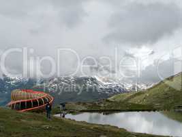 Der Stellisee in den Walliser Alpen